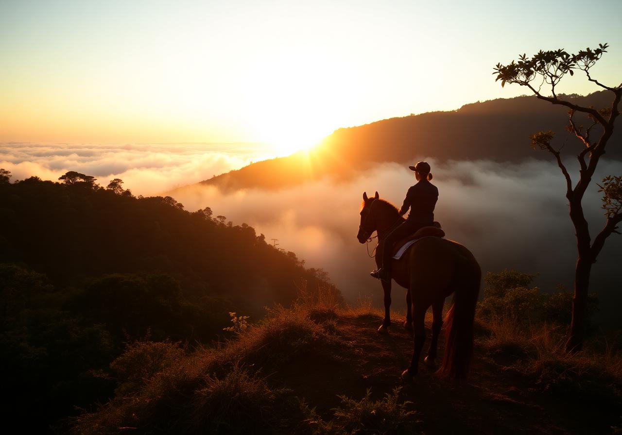 Passeio a cavalo no topo da Serra